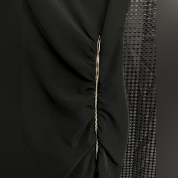 Zara Black Lowback Dress with zipper detail - Picture 2 of 3